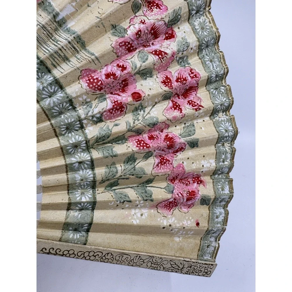 Antique Babcock Lake Casino Hand Painted Hand Folding Fan